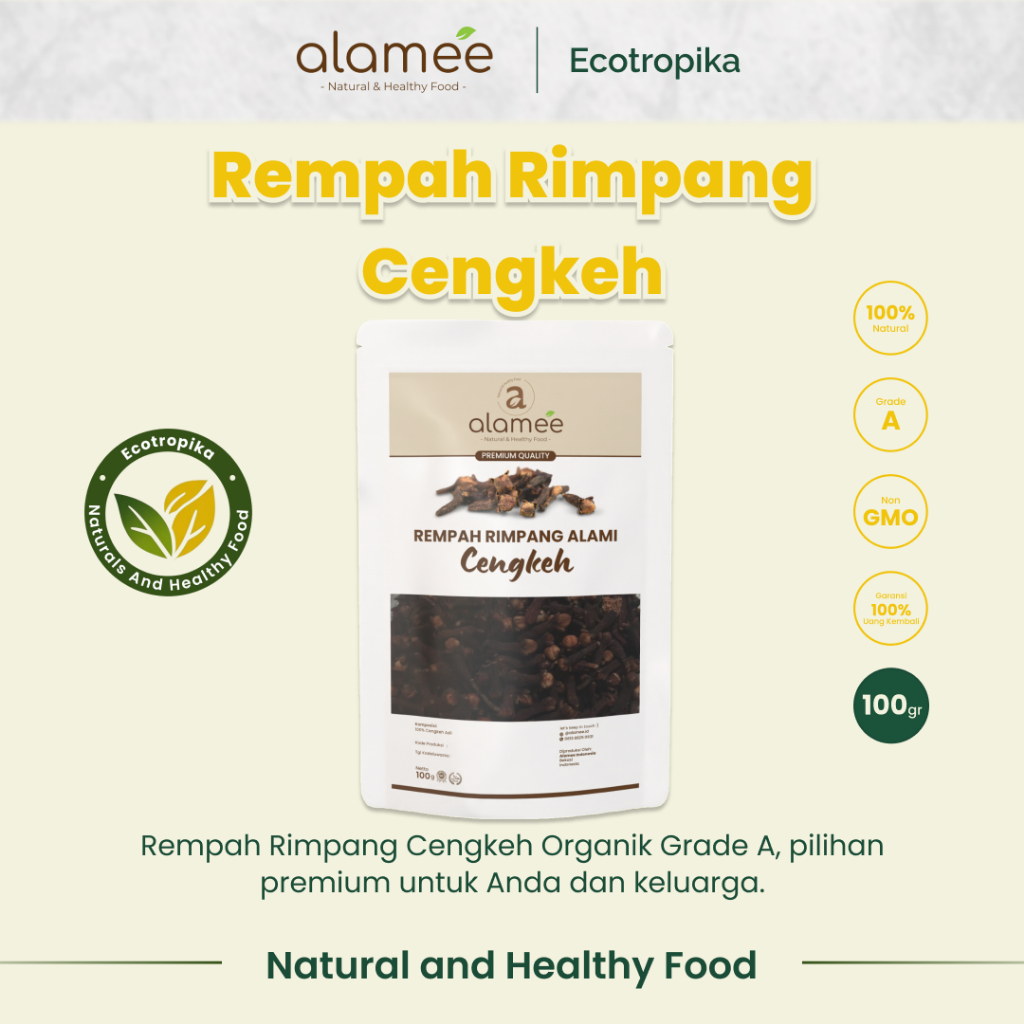 

Cengkeh Rempah Kering Organik Cloves Rimpang Organik Alami Kemasan Premium 100gr