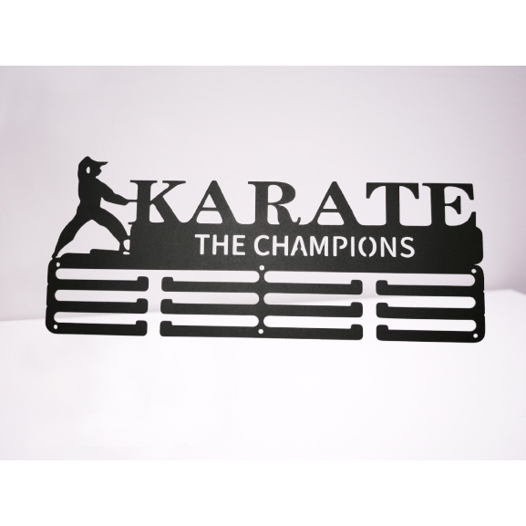 Gantungan Medali TAEKWONDO, KARATE, MY MENDALI, 3 baris Estetik Medal Hanger Logam Ukuran P 40cm