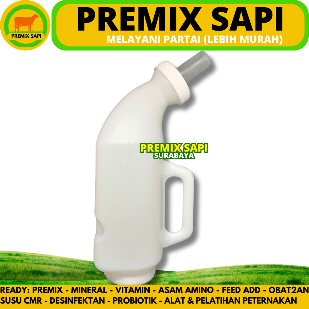 BOTOL DOT SAPI 2.5 LITER PUTIH - BOTOL DOT ANAK SAPI PEDET 2.5 LITER - DOT BERKUALITAS