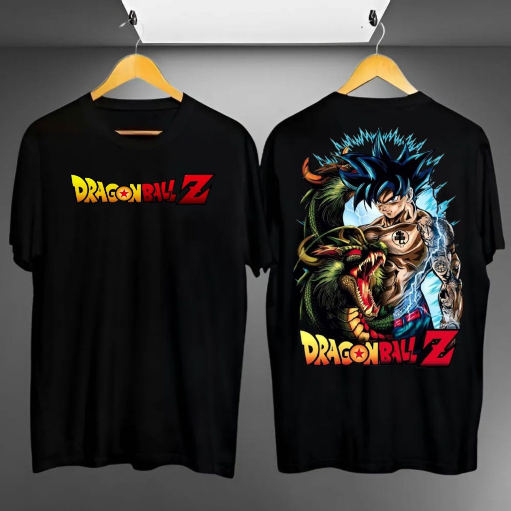 Baju Kaos Distro Motif Dragon Ball Z/ Atasan Cowok Lengan Pendek Terlaris / Kaos Cowok Trends