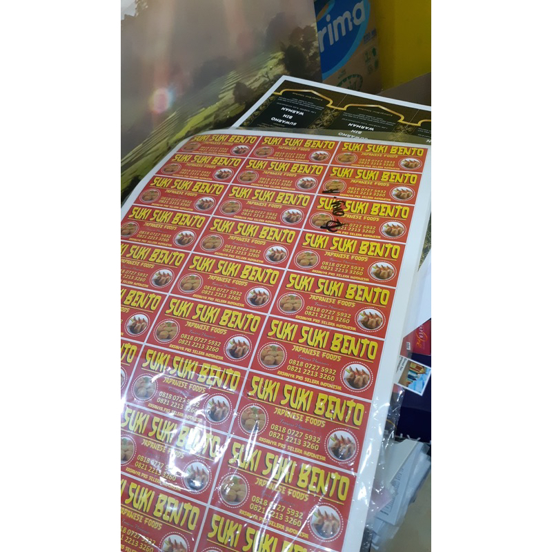 

Print sticker kemasan bahan kromo a3