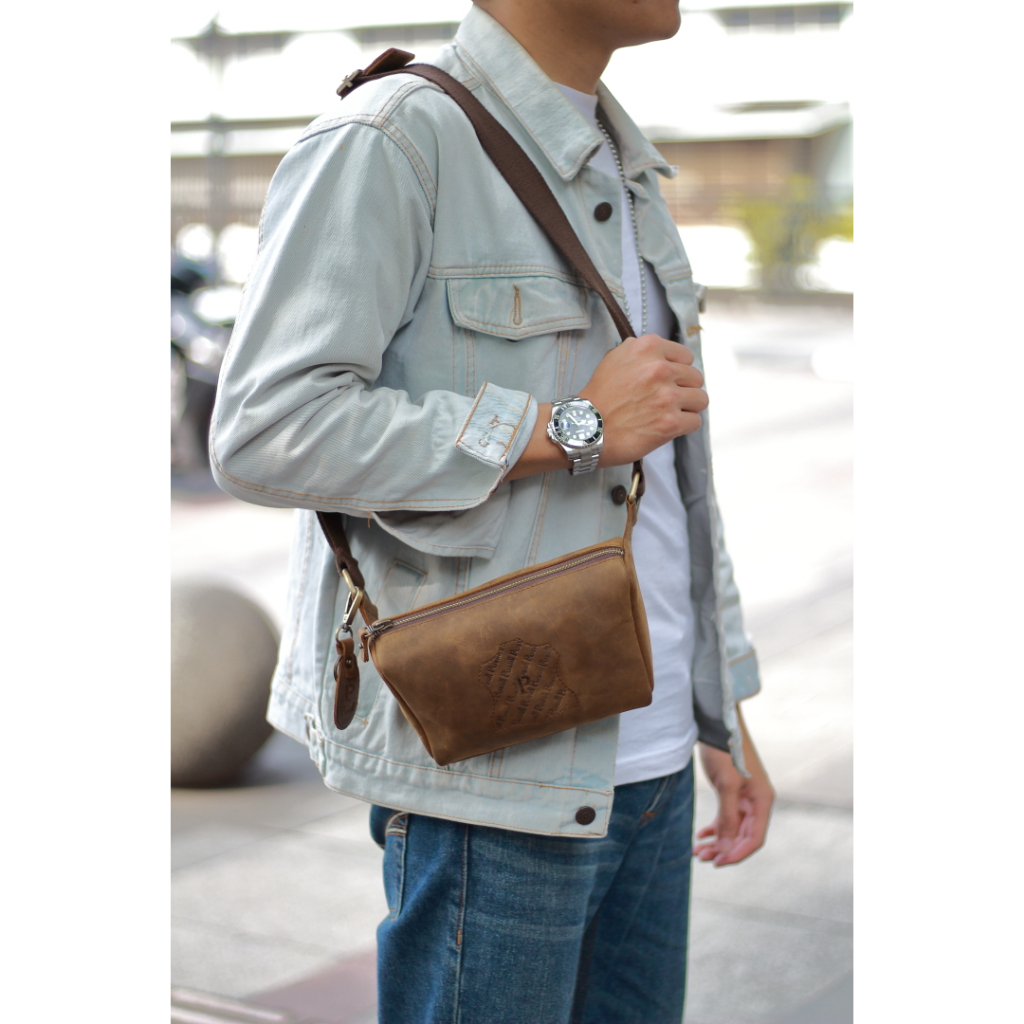 Pusiill | Tas Selempang Full Kulit Sapi Asli | Tas selempang Pria & Wanita | Waistbag Pria