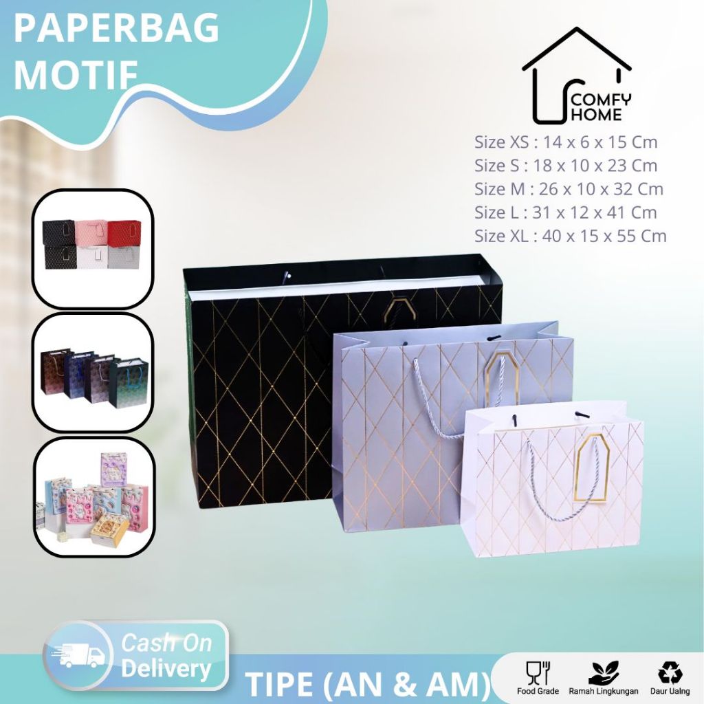 

Paperbag / Paperbag Motif / Paperbag Ivory / Tas Paperbag Ultah Anak / Paper Bag Motif / Tas Hampers Souvenir / Paper Bag Tebal / Tas Kado