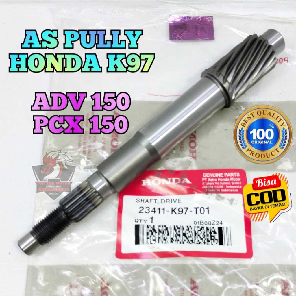As Pully Belakang K97 Asli Original Motor Honda Pcx 150 Lokal , Adv 150 Ass Pulley Puly Puli Batang 