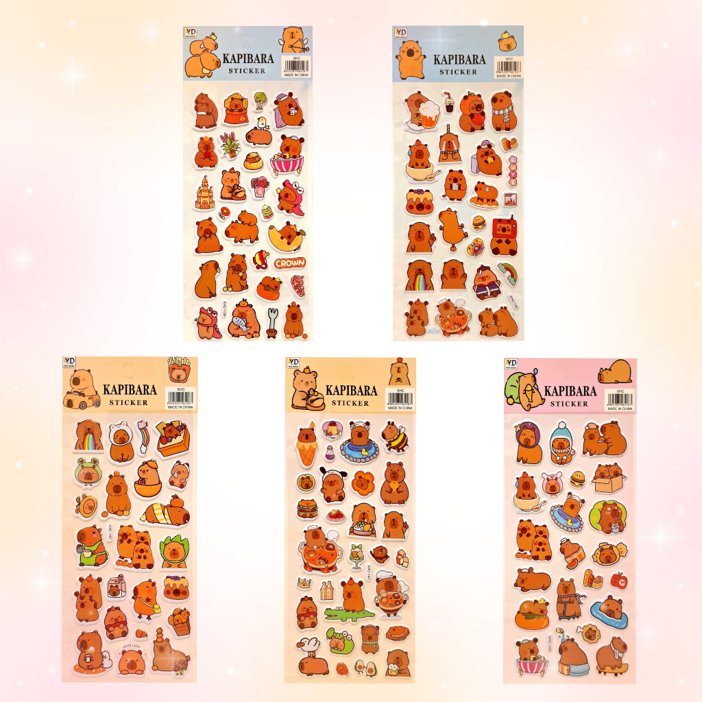 

[XHC] Gambar Tempel Sticker Timbul Stiker Anak Karakter Kartun Capybara