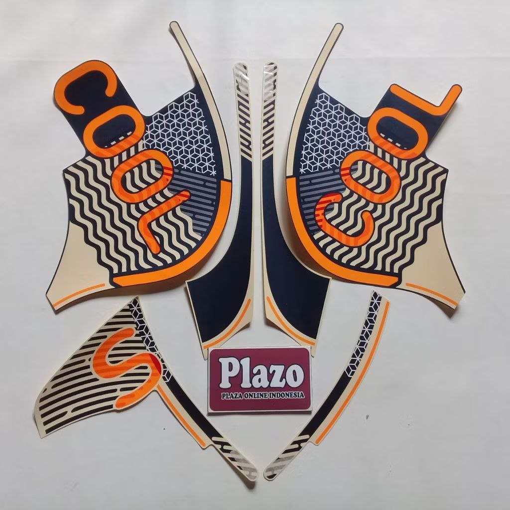 striping sticker lis motor honda scoopy fashion 2021 biru-cream