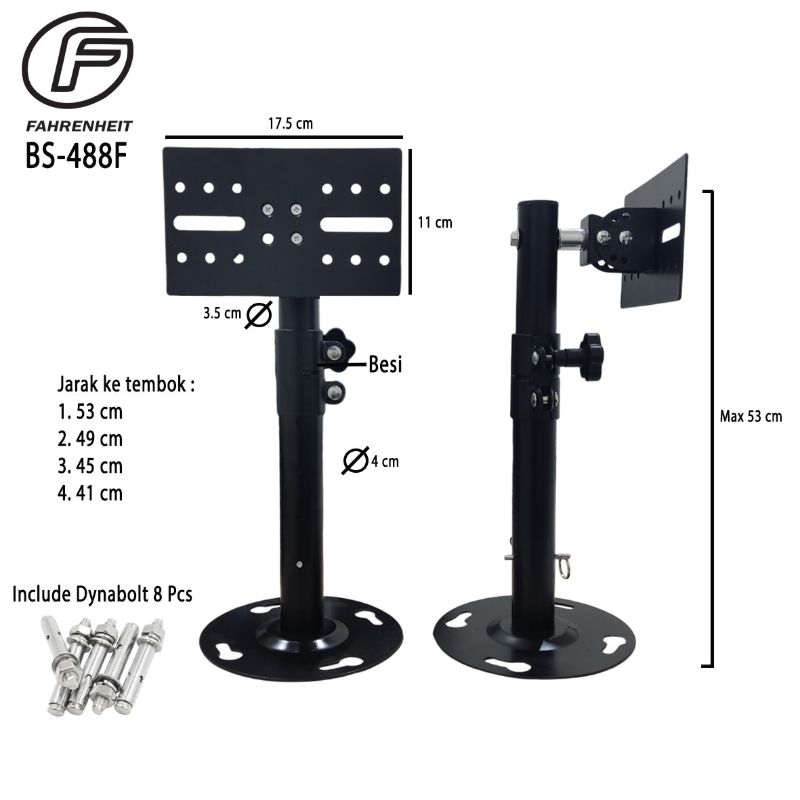 Bracket Speaker Dinding FAHRENHEIT BS-488F