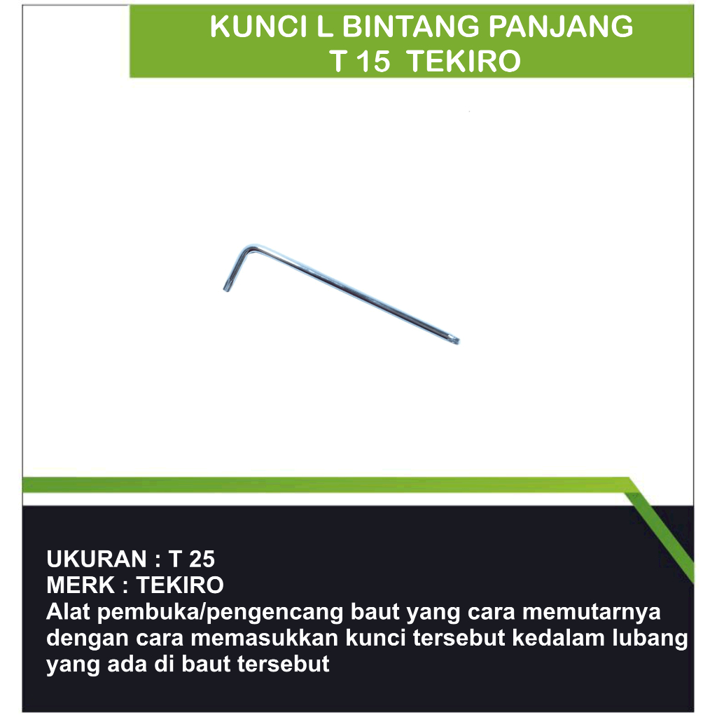 Kunci L Bintang Panjang Tekiro T30,T25,T15/Kunci L /Kunci Tukang