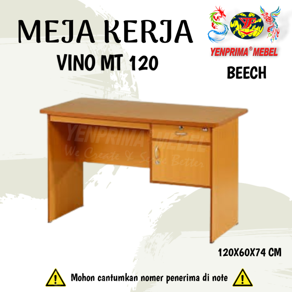 [YENPRIMA] Activ Vino MT 120/Meja Kerja/Meja Tulis Kantor