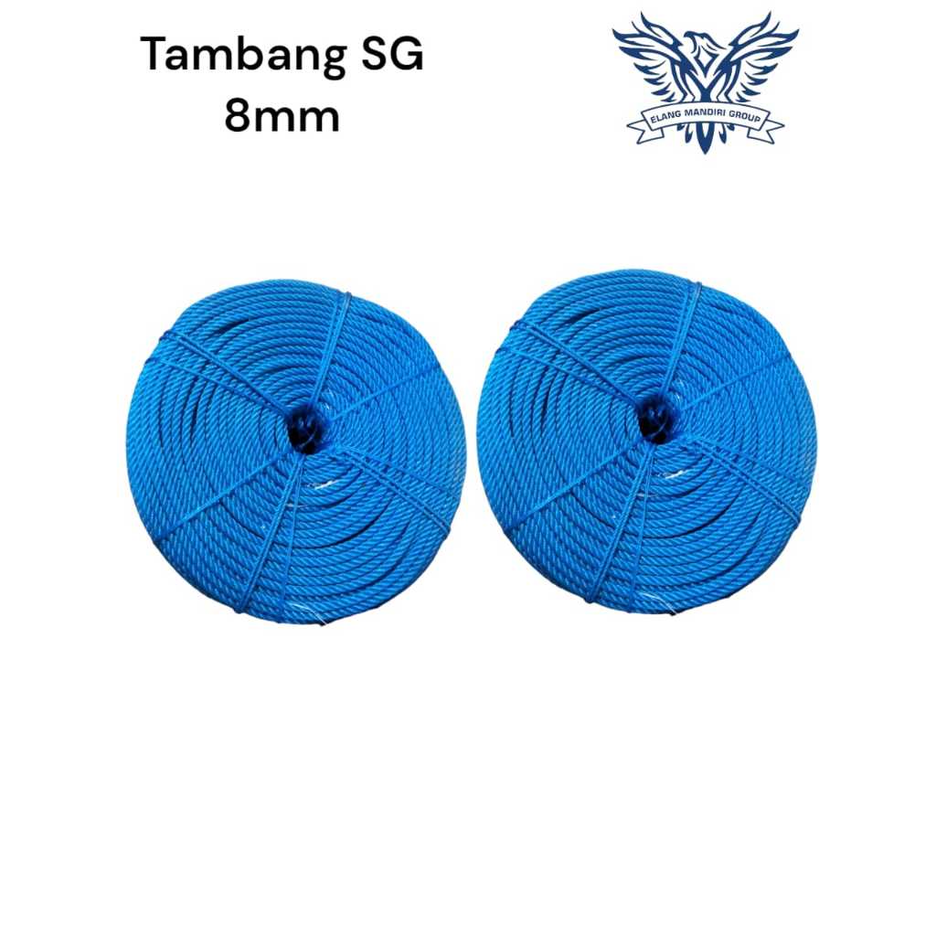 

Tali Tambang 8mm 1 kg Tali Tampar/ Tambang Plastik Warna Biru