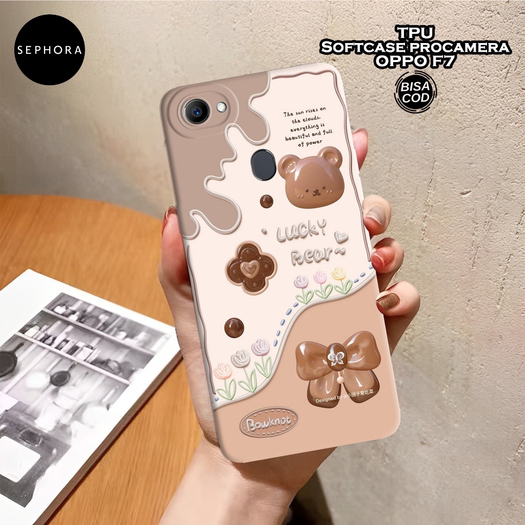 Case OPPO F7 Terbaru - Fashion Case Cute Bear - Softcase OPPO F7 - Case Pro Camera - Casing OPPO F7 