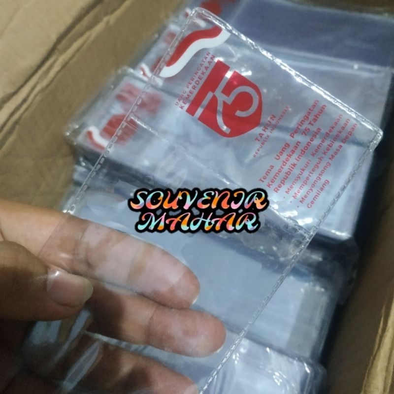 Plastik pelindung uang lama edisi khusus 75 tahun Indonesia seri kemerdekaan