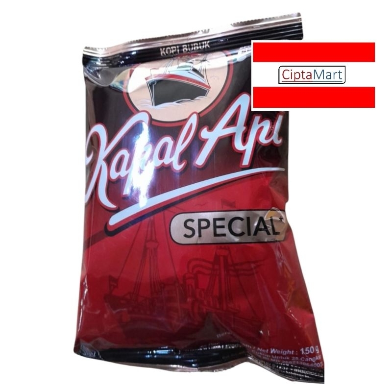 

Kopi Bubuk Hitam Kapal Api Special 150 gr