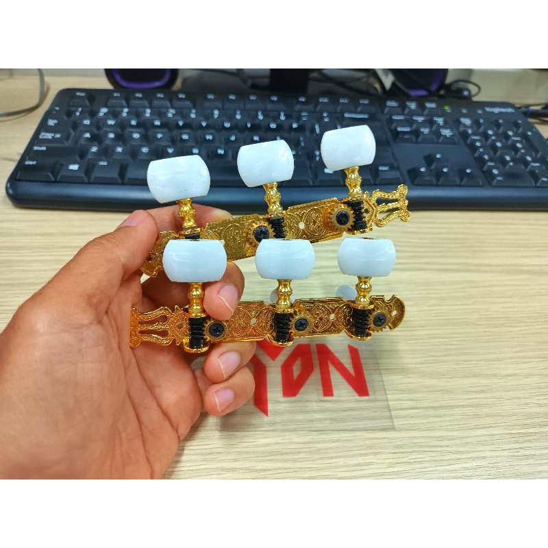 Dryer Gitar Classic Head Machine Tuning Gold Pearl Abalone Model Gotoh