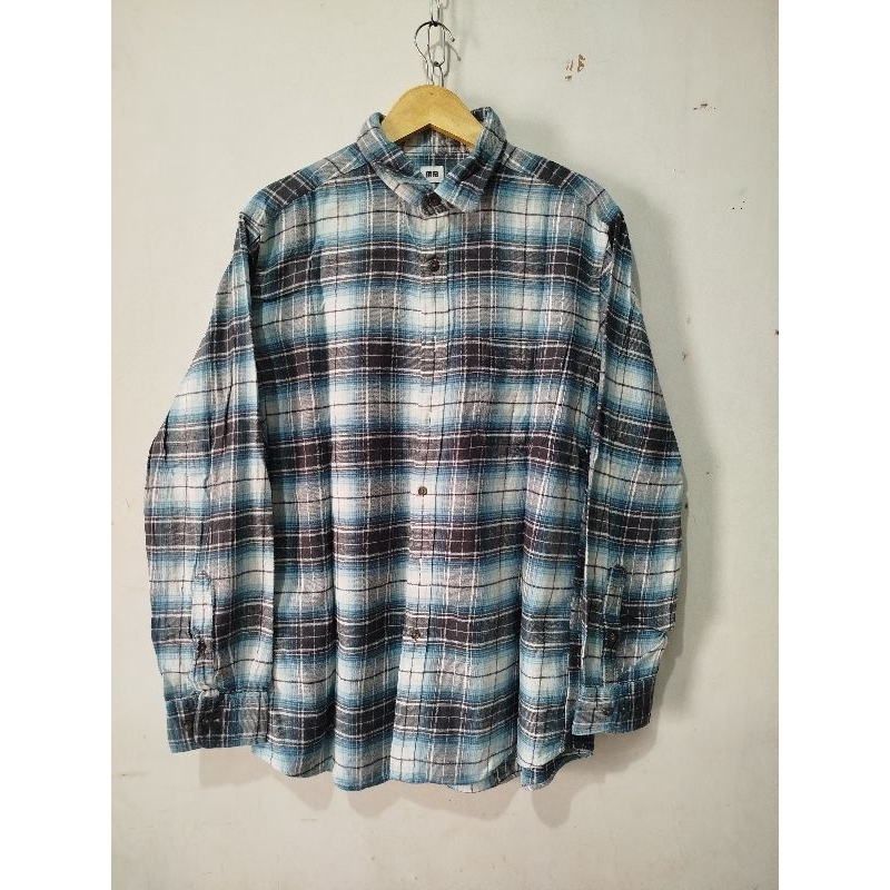 kemeja Flannel veterano uniqlo