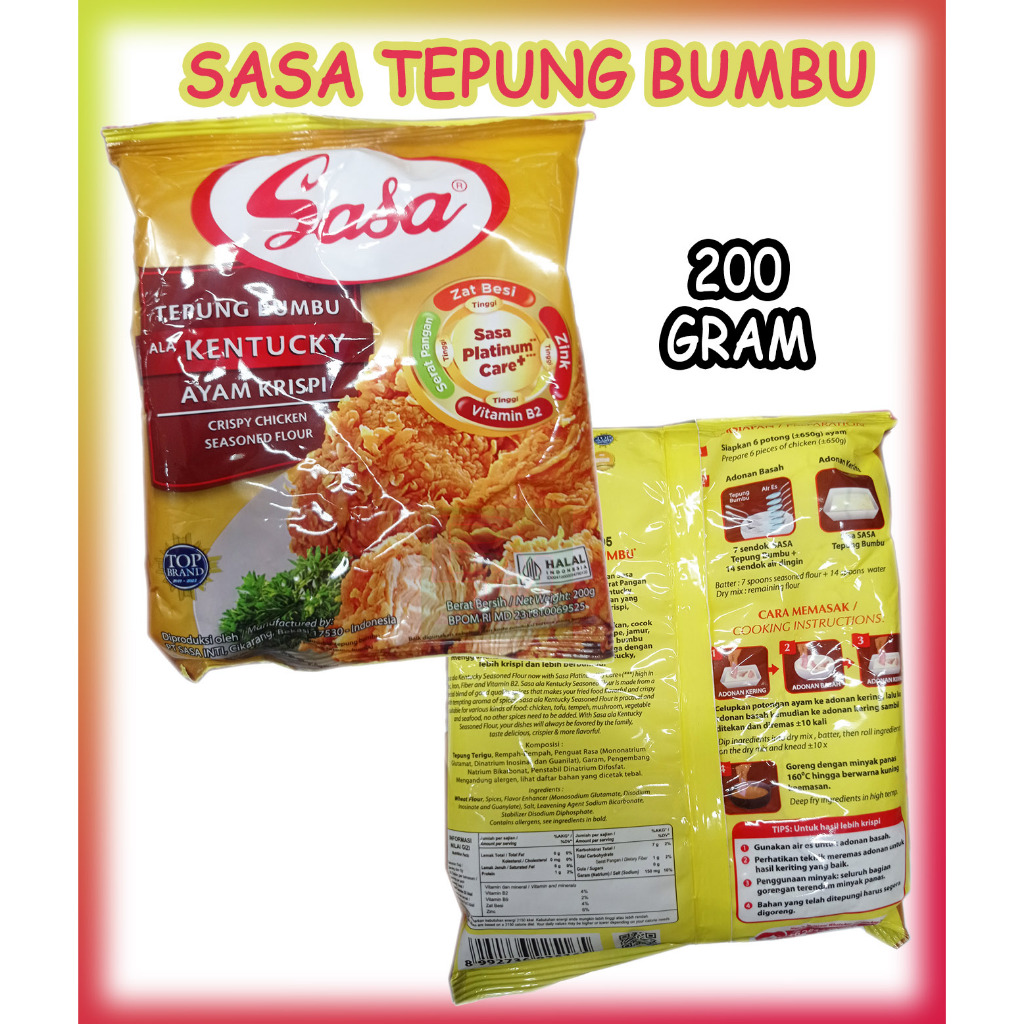 

Sasa Tepung Bumbu Kentucky Kemasan 200 Gram