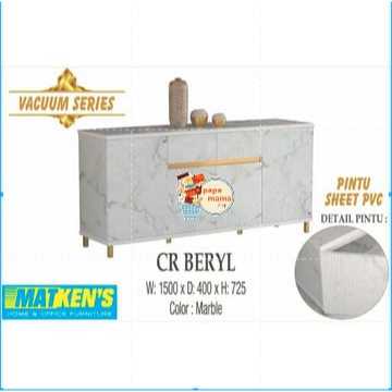 Meja Tv Buffet CR BERLY - Motif Marble Uk.150cm - Buffet Minimalis