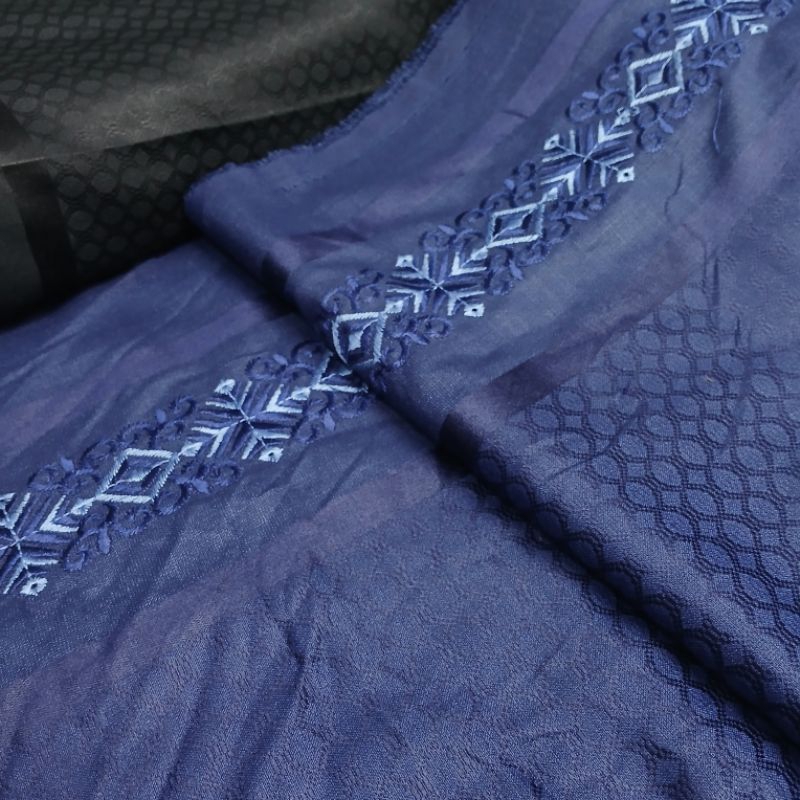 Kain Kemeja koko/Kain katun koko motif bordir pinggiran