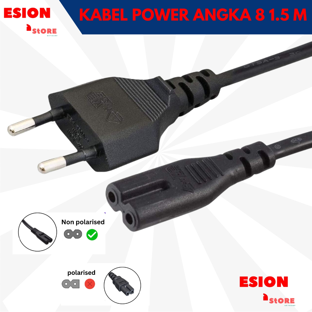 Kabel Power Kabel Angka 8 Kabel Printer / Kabel Power kabel angka 8 kabel printer /kabel power angka