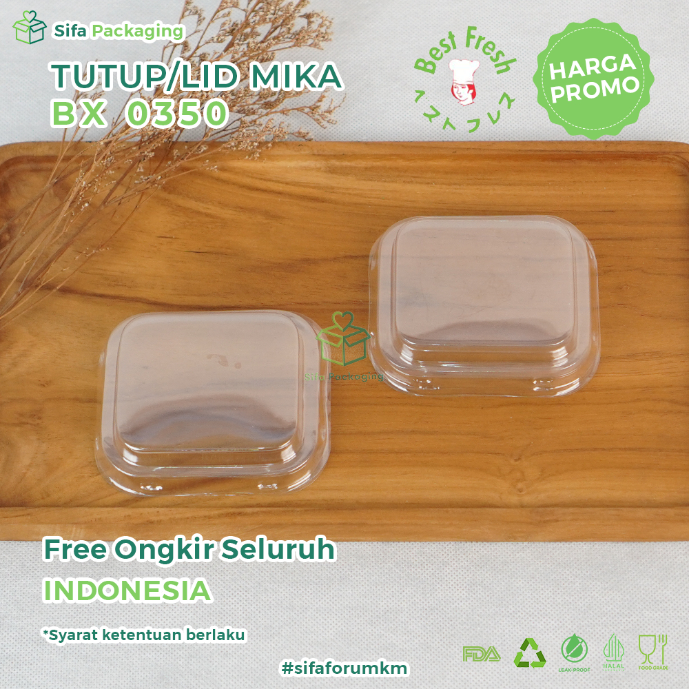 Tutup Mika Alumunium Foil Tray BX 0350 Lid Mika Mini (Tutup Saja)