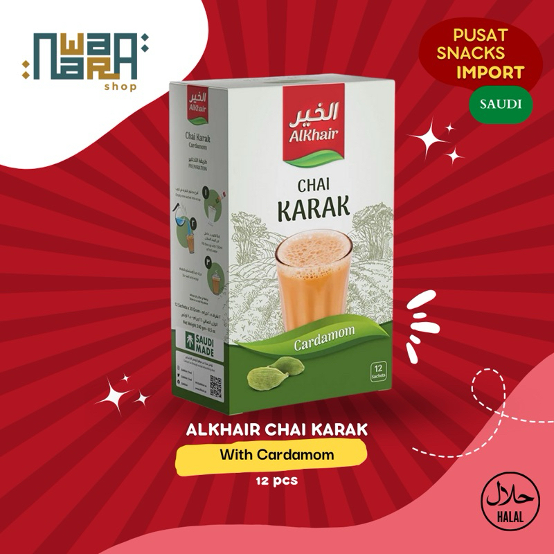 

ALKHAIR CHAI KARAK WITH CARDAMOM BOX isi 12pcs