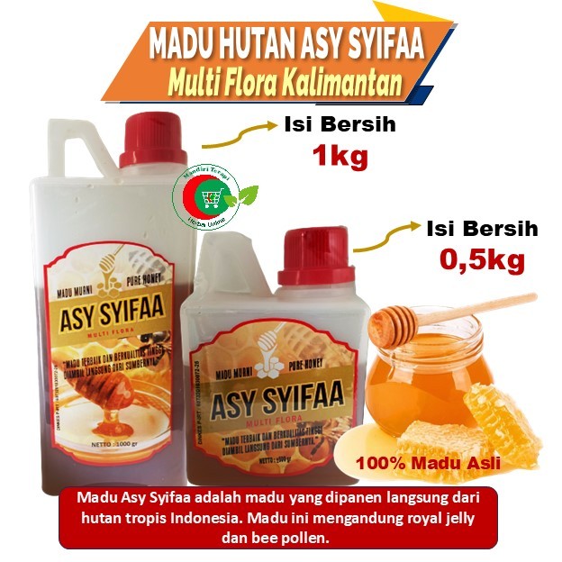 

Madu Asy Syifaa Kalimantan 0.5kg, Madu Terbaik dan Berkualitas Tinggi