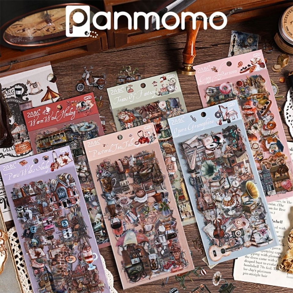 

PANMOMO Deco Sticker Aesthetic Lucu 3D Sticker PET Motif Vintage Eropa Classic Stiker Tempel - Old Dreams Craft Edukasi Anak Jurnal Scrapbook