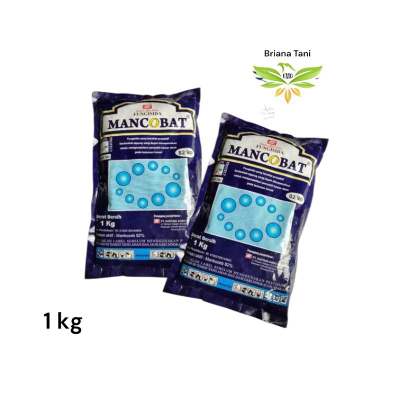 ￼Mancobat 1kg Fungisida Mankozeb 82% Mengendalikan Penyakit Hawar Daun Santani Agro Perkasa Sagrizeb