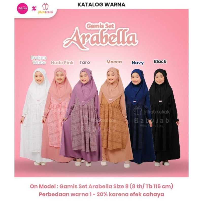 GAMIS SET ARABELLA BY BABYJAB X JILBAB KAKAK GAMIS ANAK GAMIS SET ANAK GAMIS OUTER ANAK