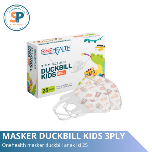 OneHealth - Masker Duckbill Kids isi 25's / Masker Duckbill Anak Motif