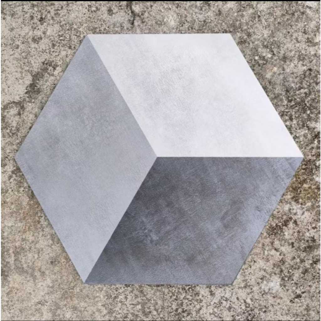 Keramik Dinding Dan Lantai  Kolam Renang Kamar Mandi  Roman  Type GH348070 HEXAGONAL dTRAVESSA CUBE