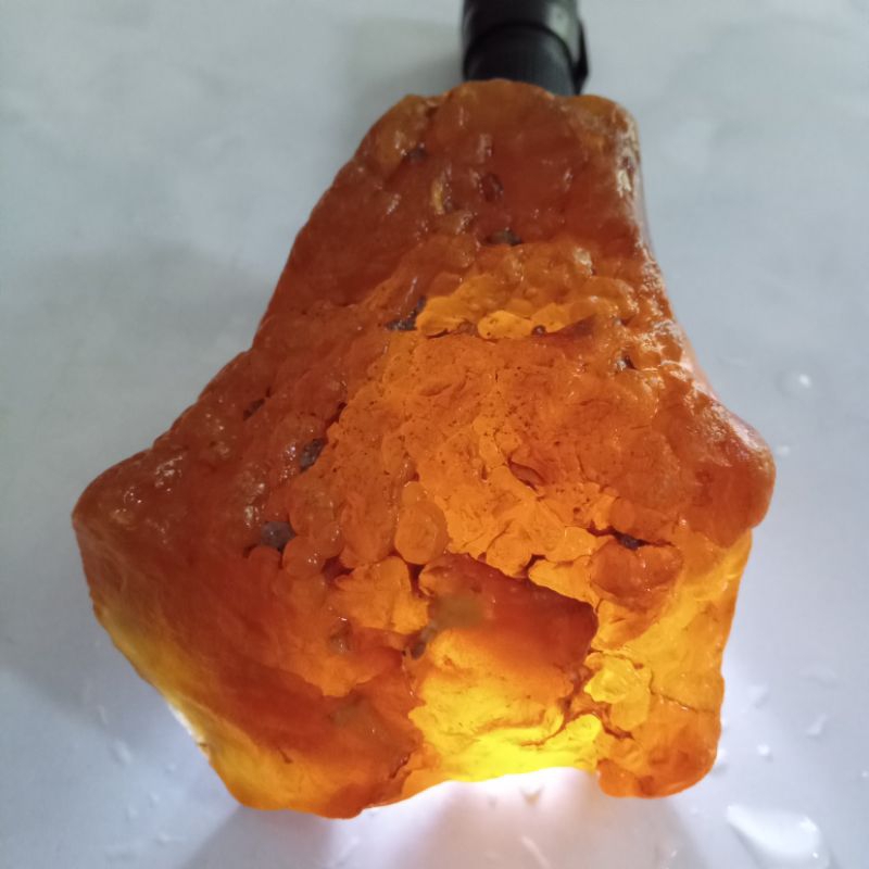 Original Batu Permata Bacan Obi Golden Kristal Giwang Asli Maluku