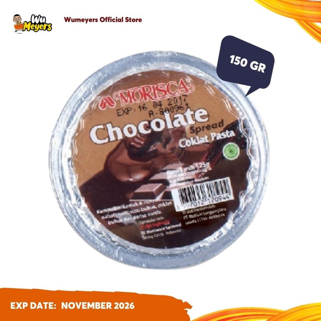 

Morisca Chocolate Jam - Selai Oles Coklat Cup 150gr