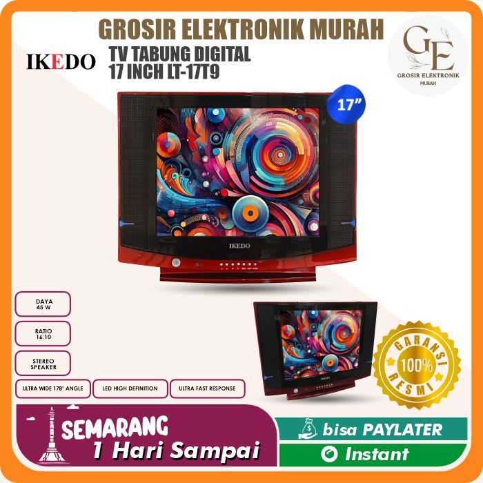 IKEDO TV Digital 17 inch TV Tabung LT-17T9 FULL HD DISPLAY MURAH TERBARU