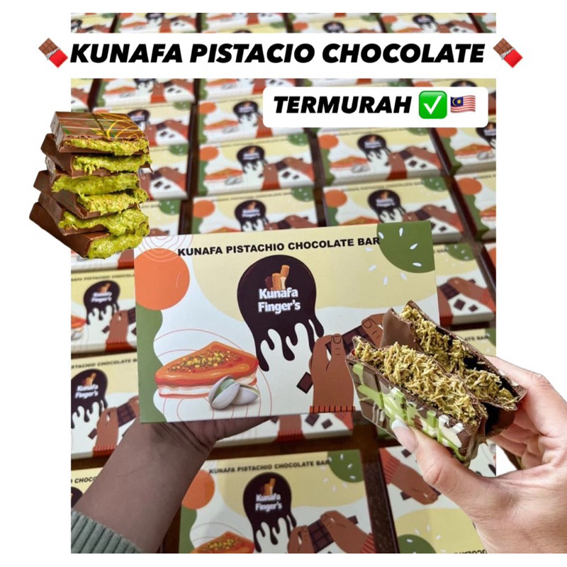 

COKLAT DUBAI MURAH VIRAL PISTACHIO CHOCOLATE BAR KUNAFA PISTACHIO CHOCOLATE BAR KUNAFA FINGERS COKLAT DUBAI MURAH ORI READY