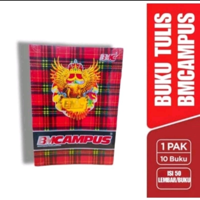 

Buku Tulis Campus 50 lembar / Buku Boxy Panjang BIGBOSS BMC [1 Pak=10 Buku]