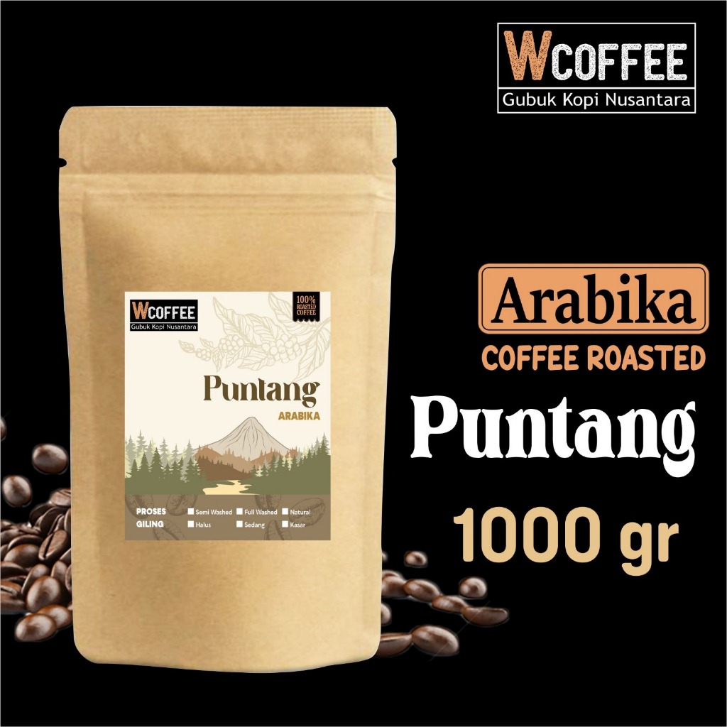 

Biji Kopi Bubuk Arabika Puntang Arabica Coffee Roast Bean 1Kg wcoffee - Biji Kopi