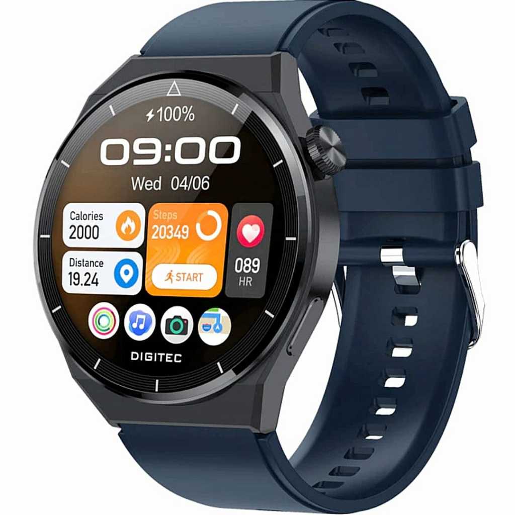 Jam tangan Pria Digitec Smartwatch LEGACY tali karet/rubber bulat digital original