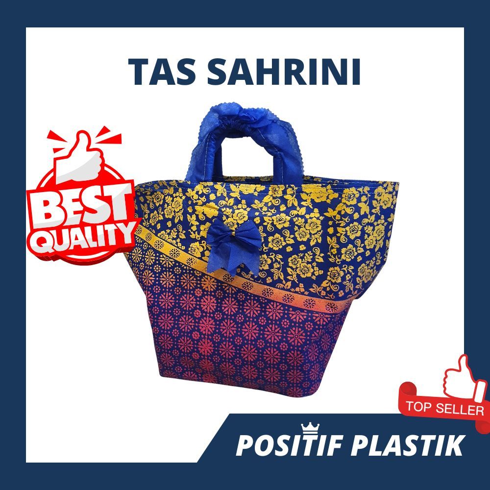 

[1 LUSIN/12PCS] Tas Sahrini Sablon Uk 20 22 - Tas Kain - Tas Hajatan - Tas Berkatan