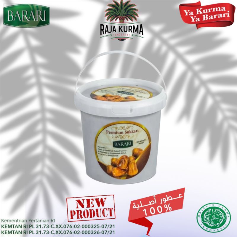 

Kurma Barari Premium Sukkari 800Gr (KemasanEmber Plastik) Saudi Arabia