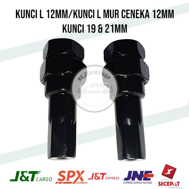 Kunci L 12Mm/Kunci L Mur Ceneka 12Mm Adaptor Kunci 19&21Mm (Kunci Roda Mobil L Ceneka 12Mm)