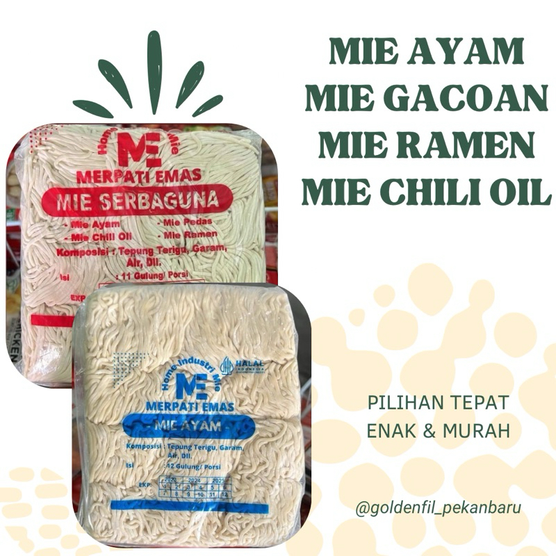 

FROZEN mie ayam & mie gacoan 1kg / merpati emas