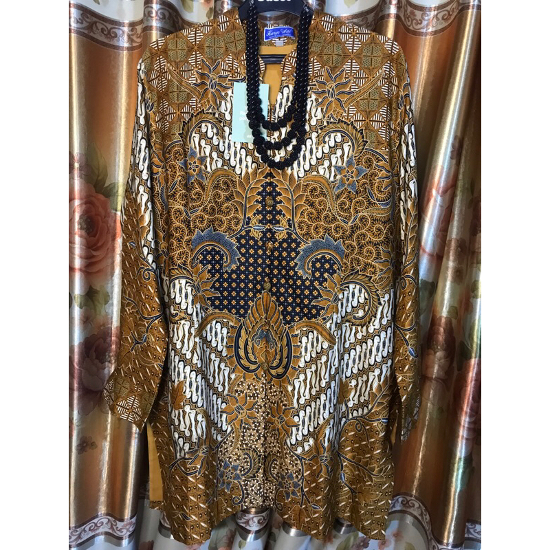 Blus / tunik Batik Kuningan satin