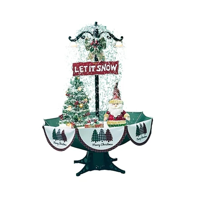 Noelle 125 Cm Pohon Natal Christmas Snowfall Boneka Santa Dekorasi Hiasan Natal