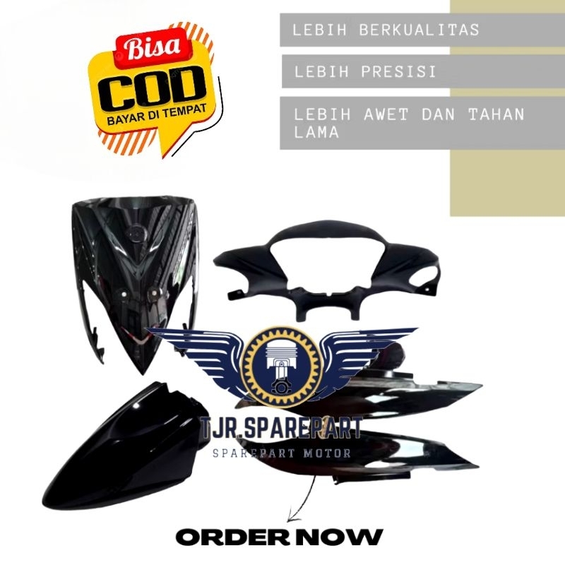 Fullset Full Body Halus Yamaha Mio GT Warna Hitam / Cover Body Mio Gt