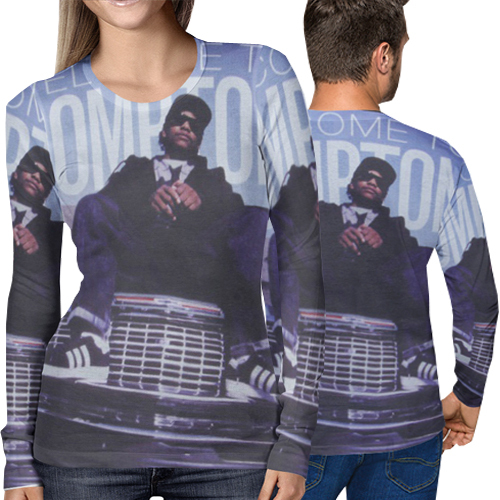 New Longsleeve T-SHIRT Eazy E Real Compton Tshirt Fullprint Bahan Polyester Jersey | Size S M L XL X