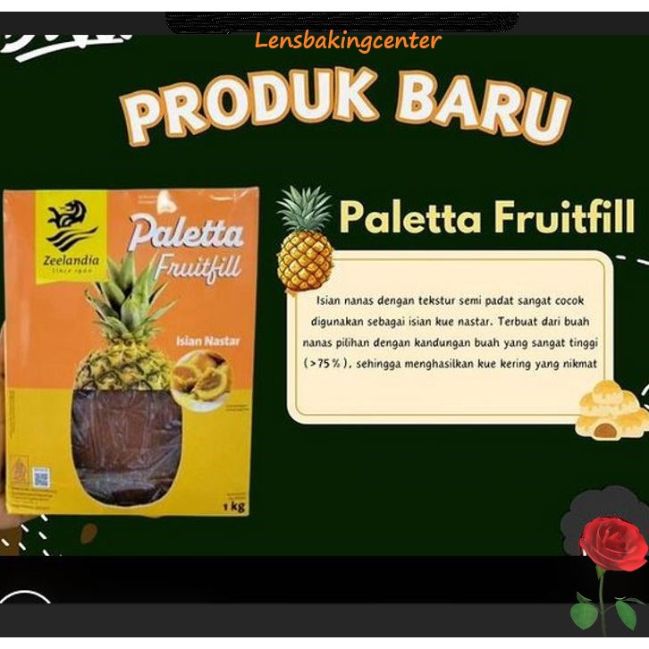 

ZEELANDIA PALETTA FRUITFILL ISIAN Selai NASTAR ISIIN BUAH NANAS Filling Pineapple 1KG 1 KG 12x1kg 12 x 1 kg per dus karton