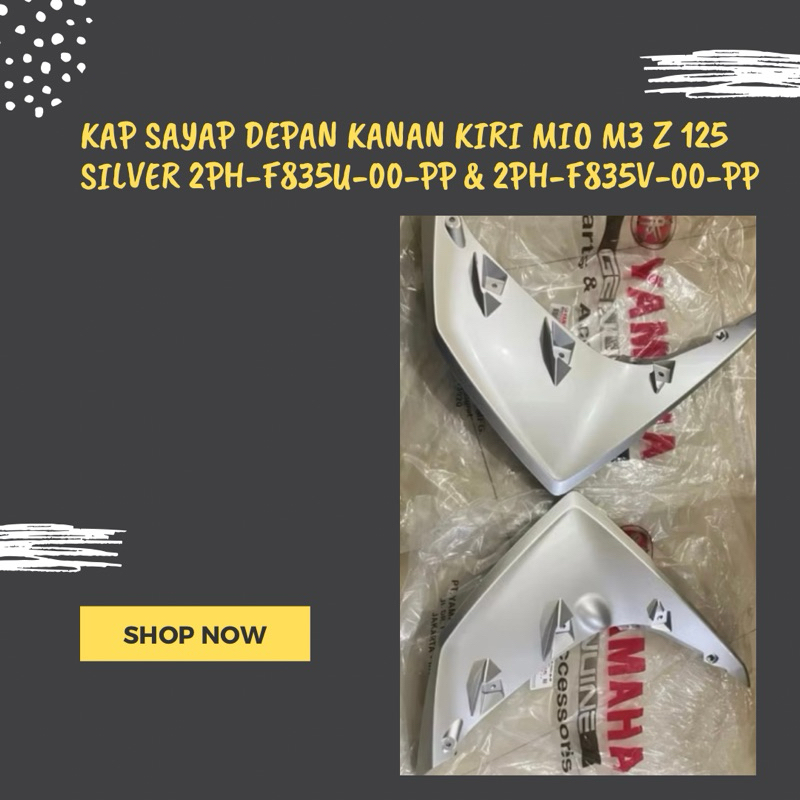 kap sayap depan kanan kiri mio m3 z 125 silver 2ph-f835u-00-pp & 2ph-f835v-00-pp