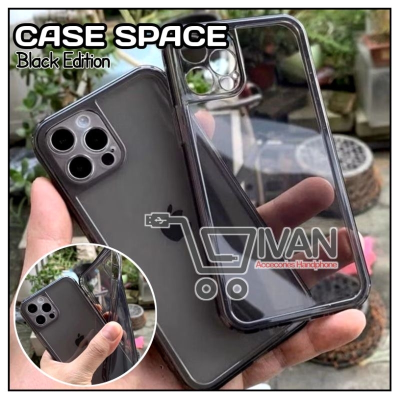 Silikon/Case Hitam Transparan Space TPU Iphone 6