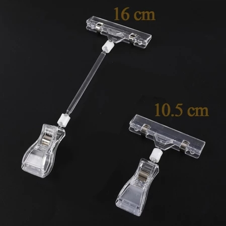 

Jepitan Promo Penjepit Label Harga Penjepit Papan Tag Hanger Transparan 11cm, 16cm